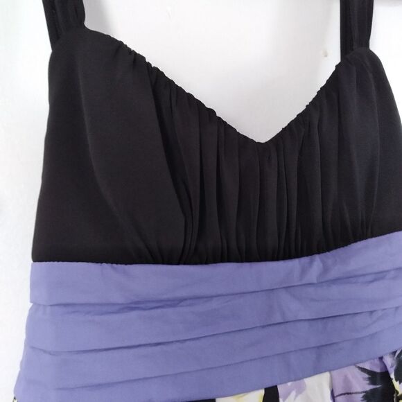 Iz byer Floral Print Dress with Toole Lining - Picture 5 of 8